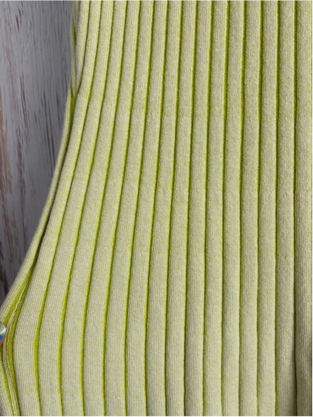 Women's By Together Lime Green Ribbed Knit Midi Dress M - Picture 4 of 11